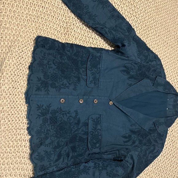 Sundance Deep Blue Floral Blazer - Picture 5 of 6